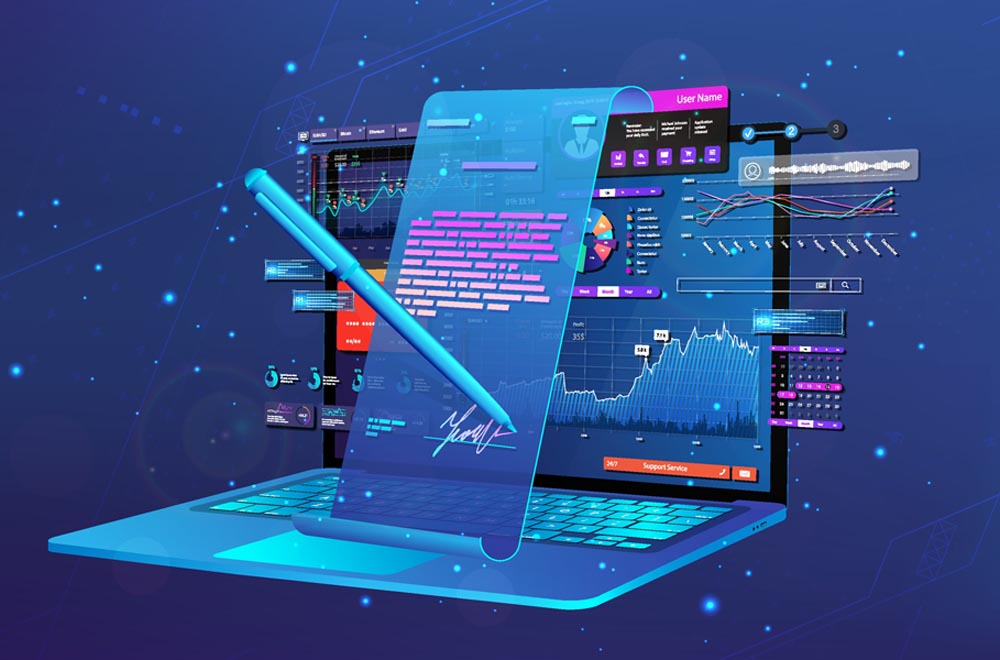 Conclusion,Of,A,Transaction,Online,With,A,Digital,Signature.,Remote settlement management